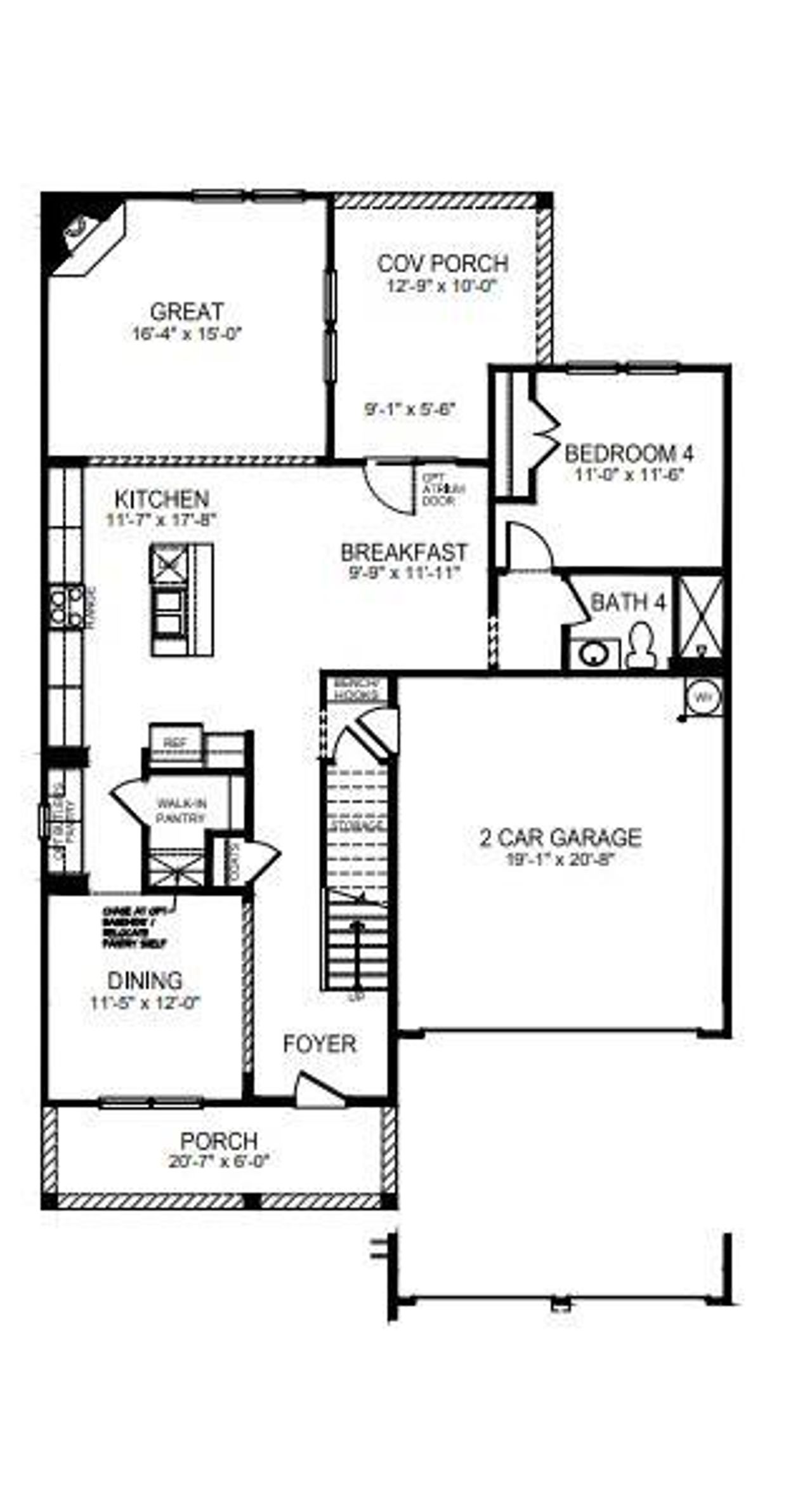 2D floor plan layout of this home in Westport, York, SC (Image 2).