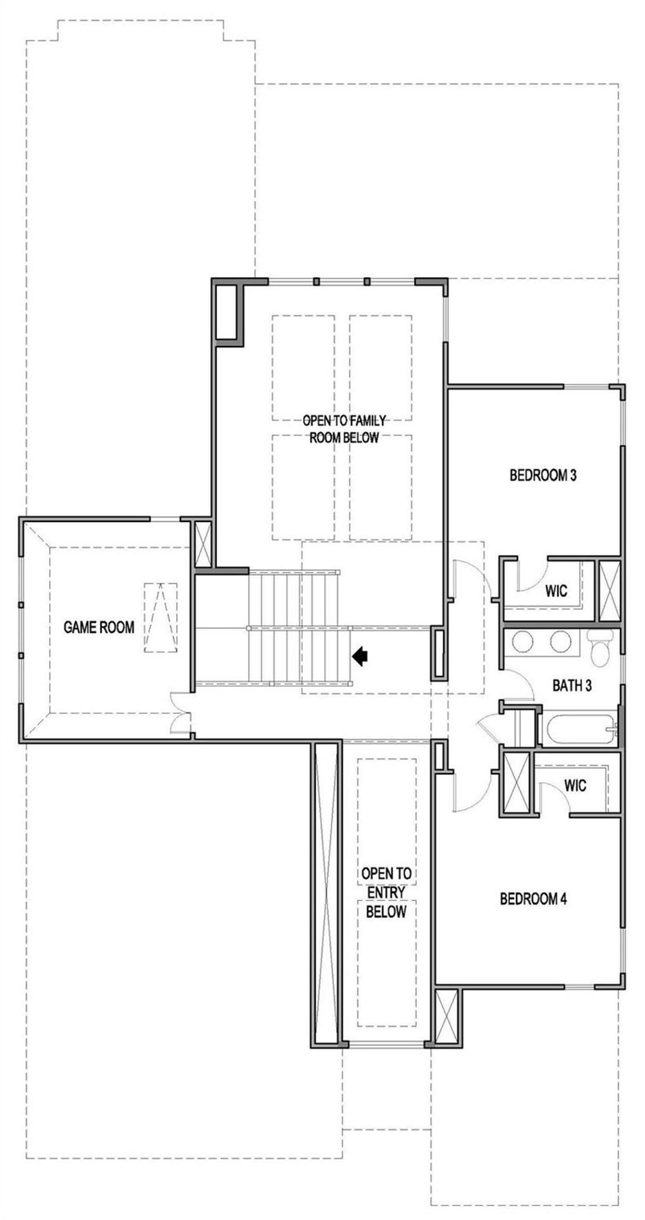 2D floor plan layout of this home in Blackhawk, Pflugerville, TX (Image 2).