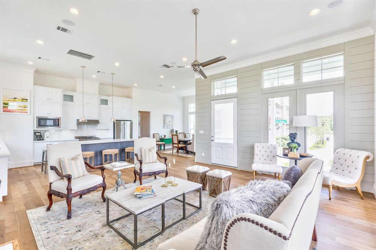 Furnished interior view inside a new home in Cottage Grove Lake Phase 2, Houston (Image 2). Furnished interior view inside a new home in Cottage Grove Lake Phase 2, Houston (Image 2).
