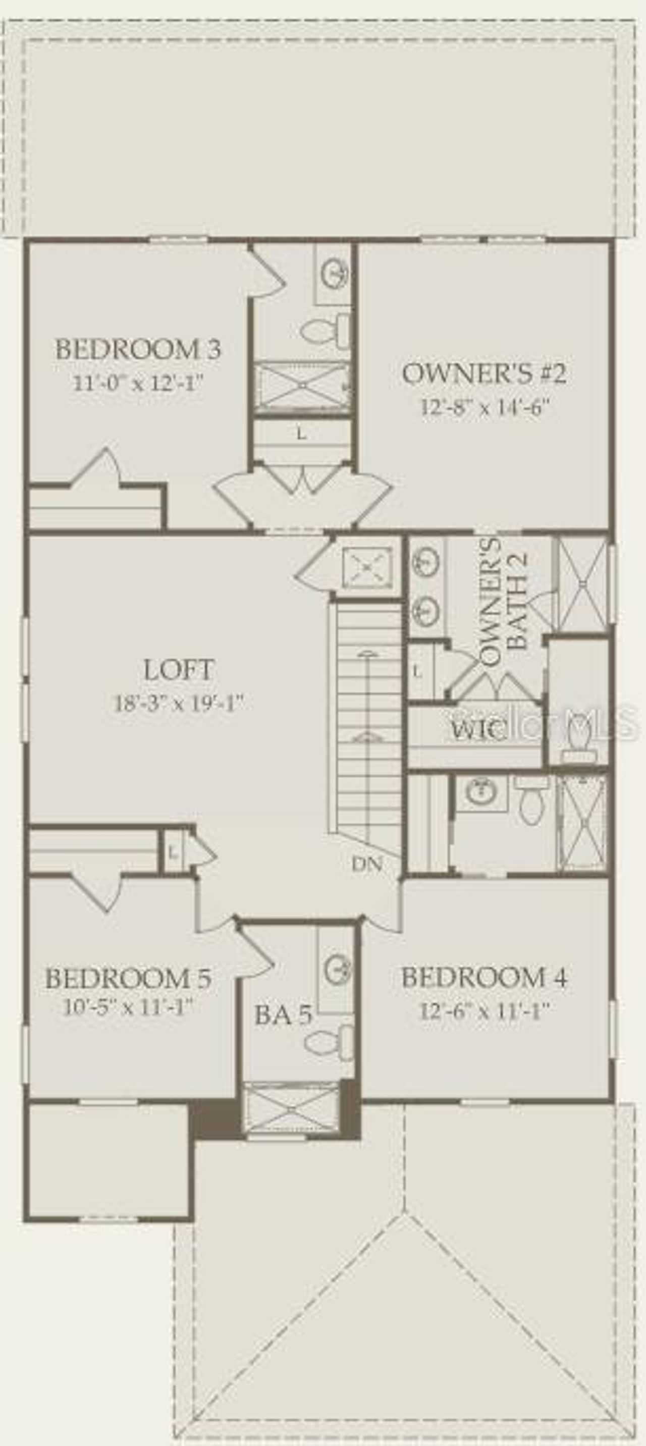2D floor plan layout of this home in Windsor Cay Resort, Clermont, FL (Image 2).