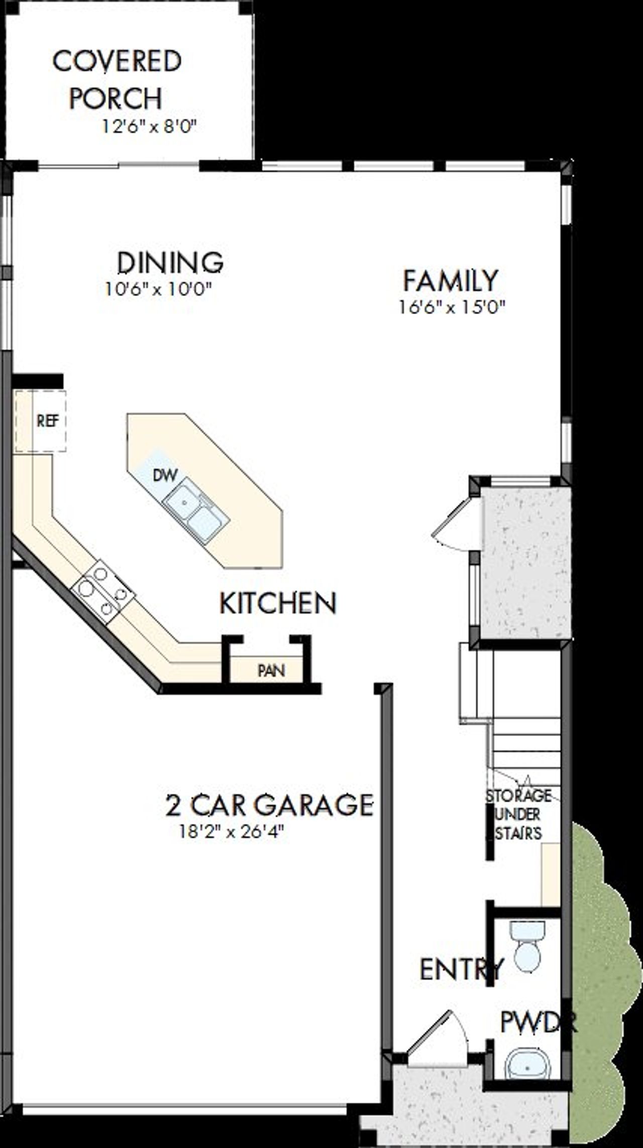 2D floor plan layout of this home in Easton Park – Nelson Village - Haven Series, Austin, TX (Image 2).