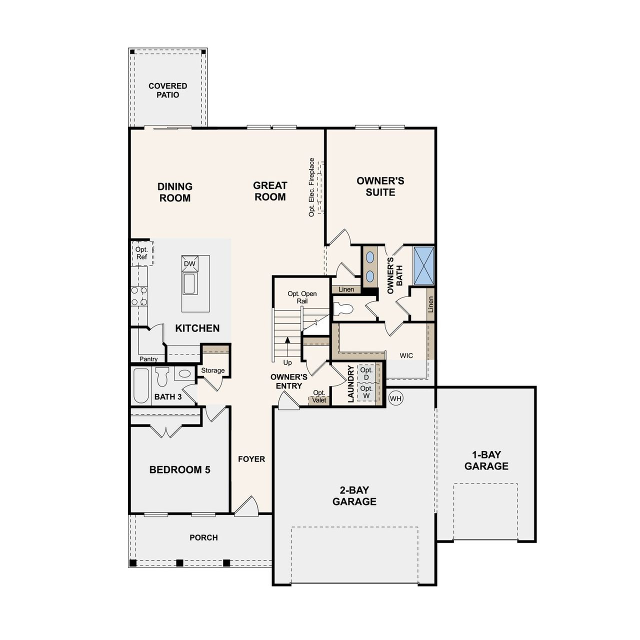 2D floor plan layout of this home in The Oaks, Mount Juliet, TN (Image 2).