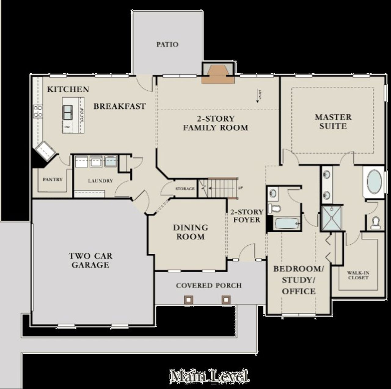 2D floor plan layout for the Ashley by Dustin Shaw Homes in Durham Estates, Sharpsburg, GA (Image 2). 2D floor plan layout for the Ashley by Dustin Shaw Homes in Durham Estates, Sharpsburg, GA (Image 2).