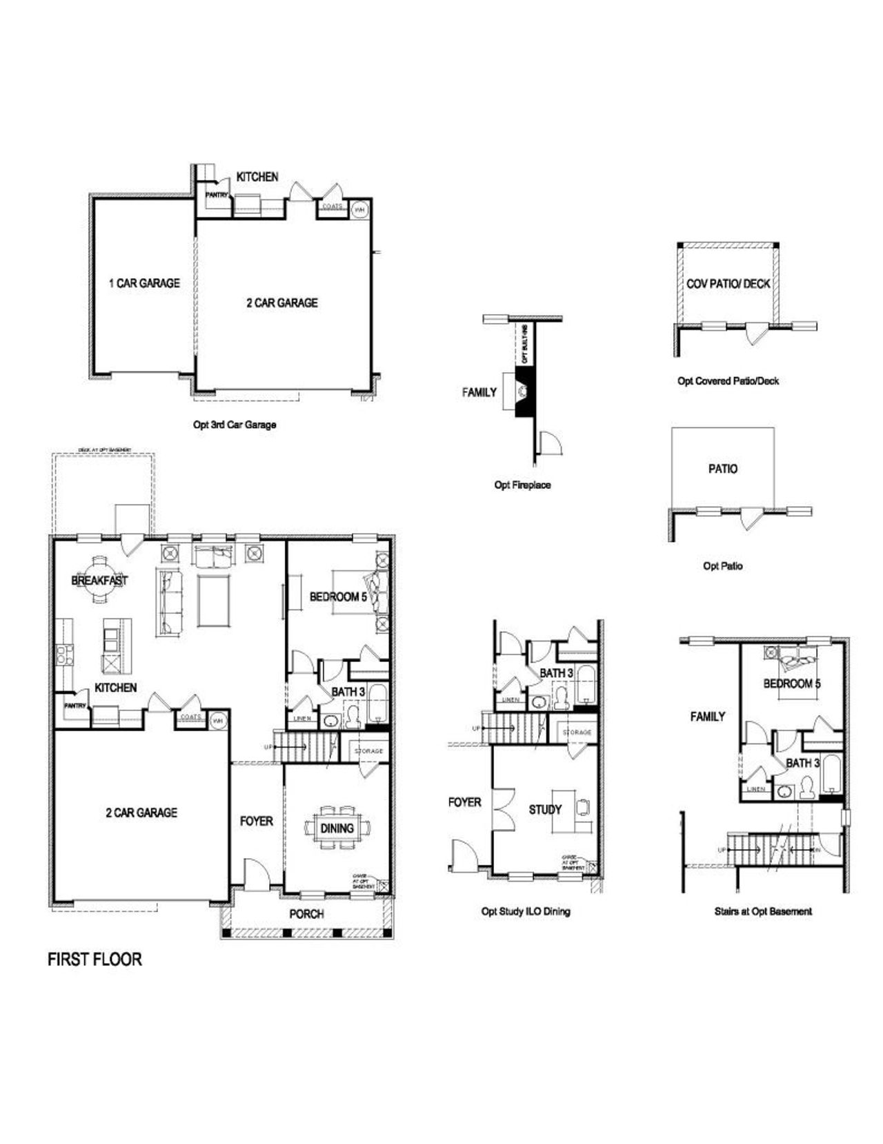 2D floor plan layout for the Wellington - 2 Car Garage by Rockhaven Homes in Hillbrooke Preserve, Conyers, GA (Image 2).