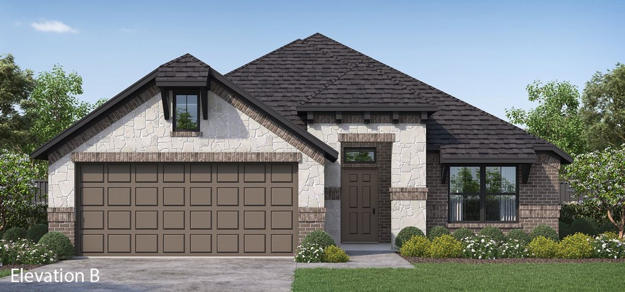 Representative exterior photo of a completed home built from the Pine II by Altura Homes in Summerwood, Red Oak, TX (Image 2). Representative exterior photo of a completed home built from the Pine II by Altura Homes in Summerwood, Red Oak, TX (Image 2).