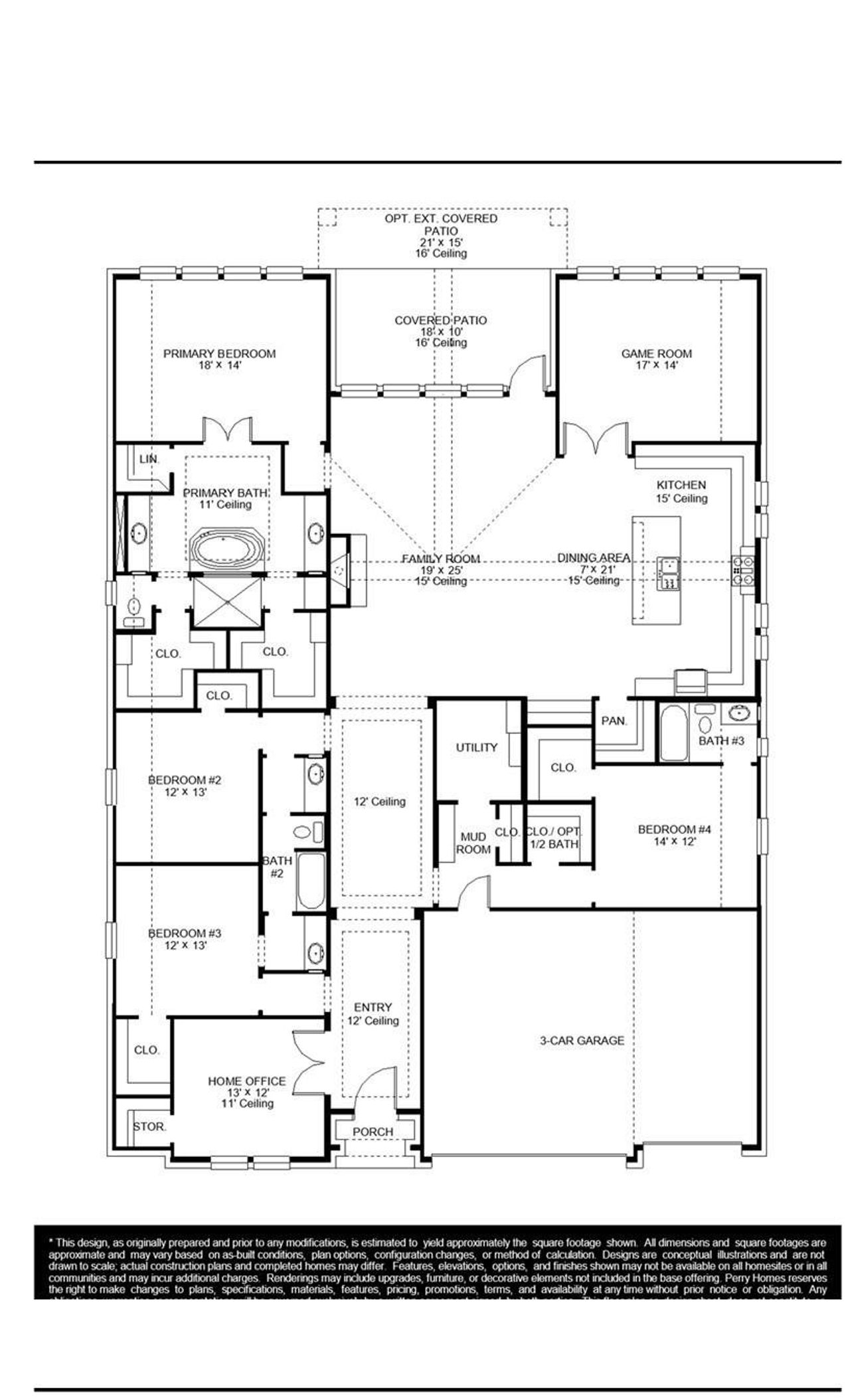 2D floor plan layout of this home in Kresston, Montgomery, TX (Image 2).