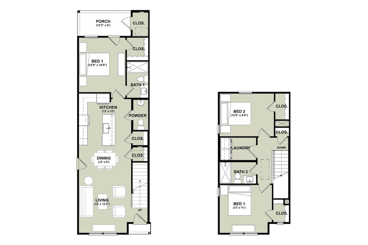 2D floor plan layout for the Plan B by Prosperity Builders in Twin Rivers Towns, Charleston, SC (Image 2). 2D floor plan layout for the Plan B by Prosperity Builders in Twin Rivers Towns, Charleston, SC (Image 2).
