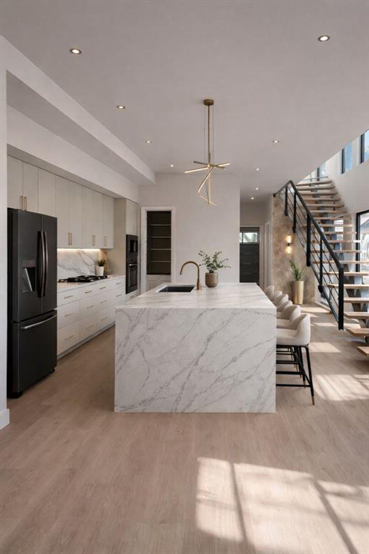 Furnished interior view inside a new home in , Dallas (Image 2).