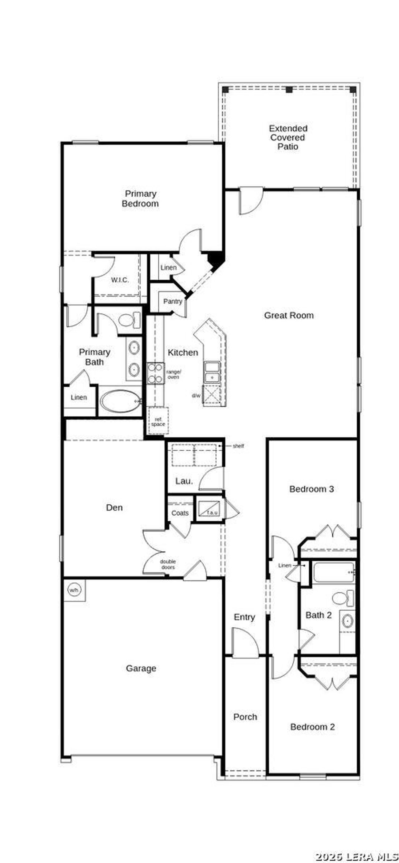 2D floor plan layout of this home in , San Antonio, TX (Image 2).