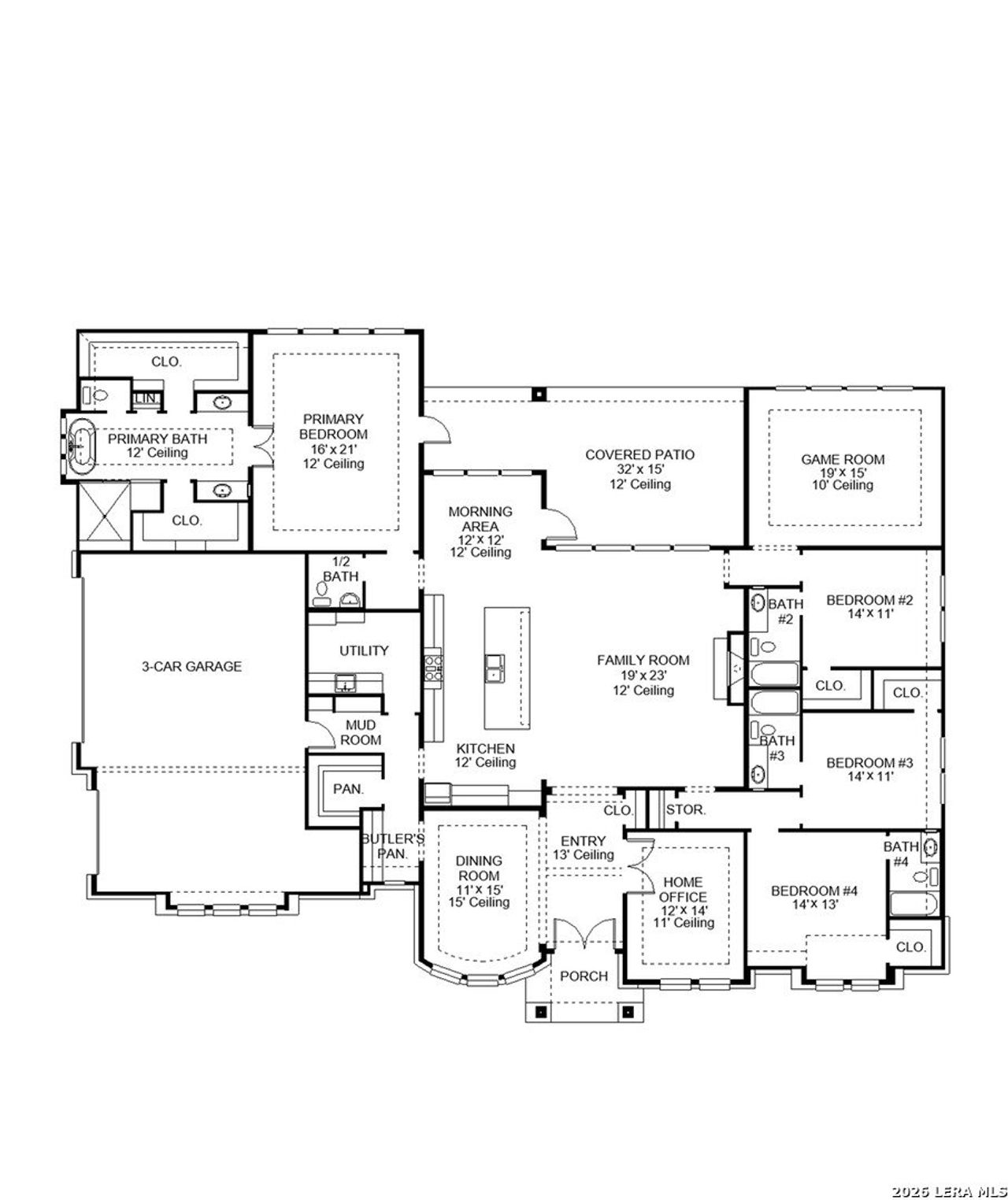 2D floor plan layout of this home in Thornebrook, Bulverde, TX (Image 2). 2D floor plan layout of this home in Thornebrook, Bulverde, TX (Image 2).