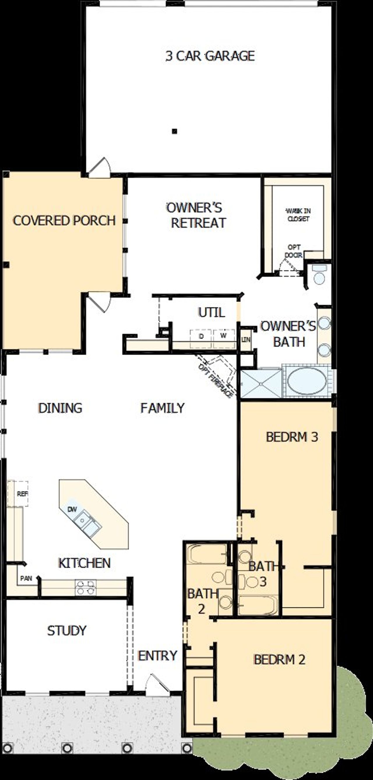 2D floor plan layout of this home in Indigo - Enclave Collection, Richmond, TX (Image 2).