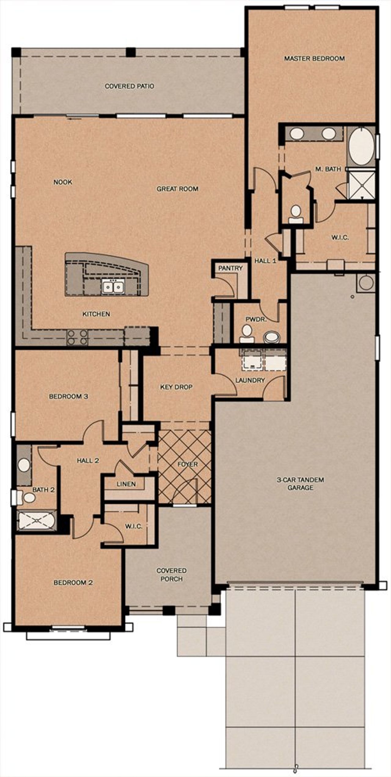 2D floor plan layout of this home in North Shore, San Tan Valley, AZ (Image 2). 2D floor plan layout of this home in North Shore, San Tan Valley, AZ (Image 2).