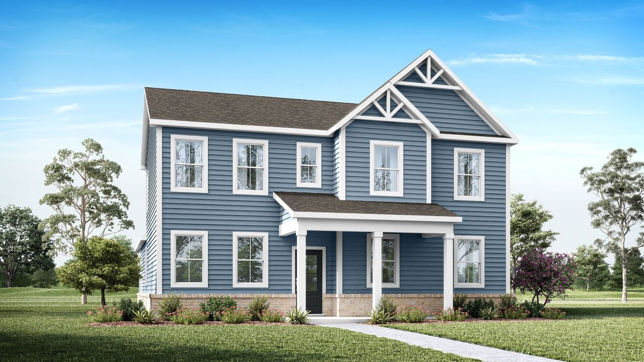 Representative exterior photo of a completed home built from the DOUGLAS A by D.R. Horton in Reserve at Hickory Ridge, Columbia, TN (Image 2).