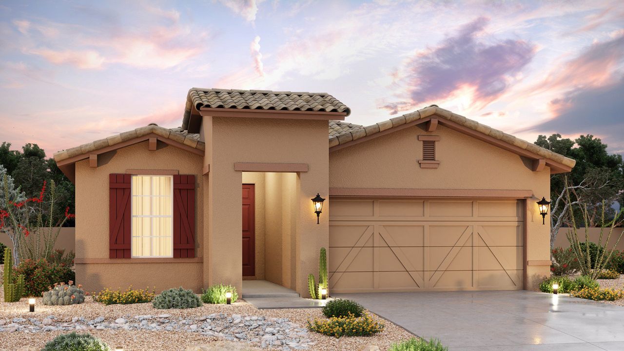 Representative exterior photo of a completed home built from the Acacia - Castillo by Brightland Homes in Castillo at Anderson Parc, Buckeye, AZ (Image 2).