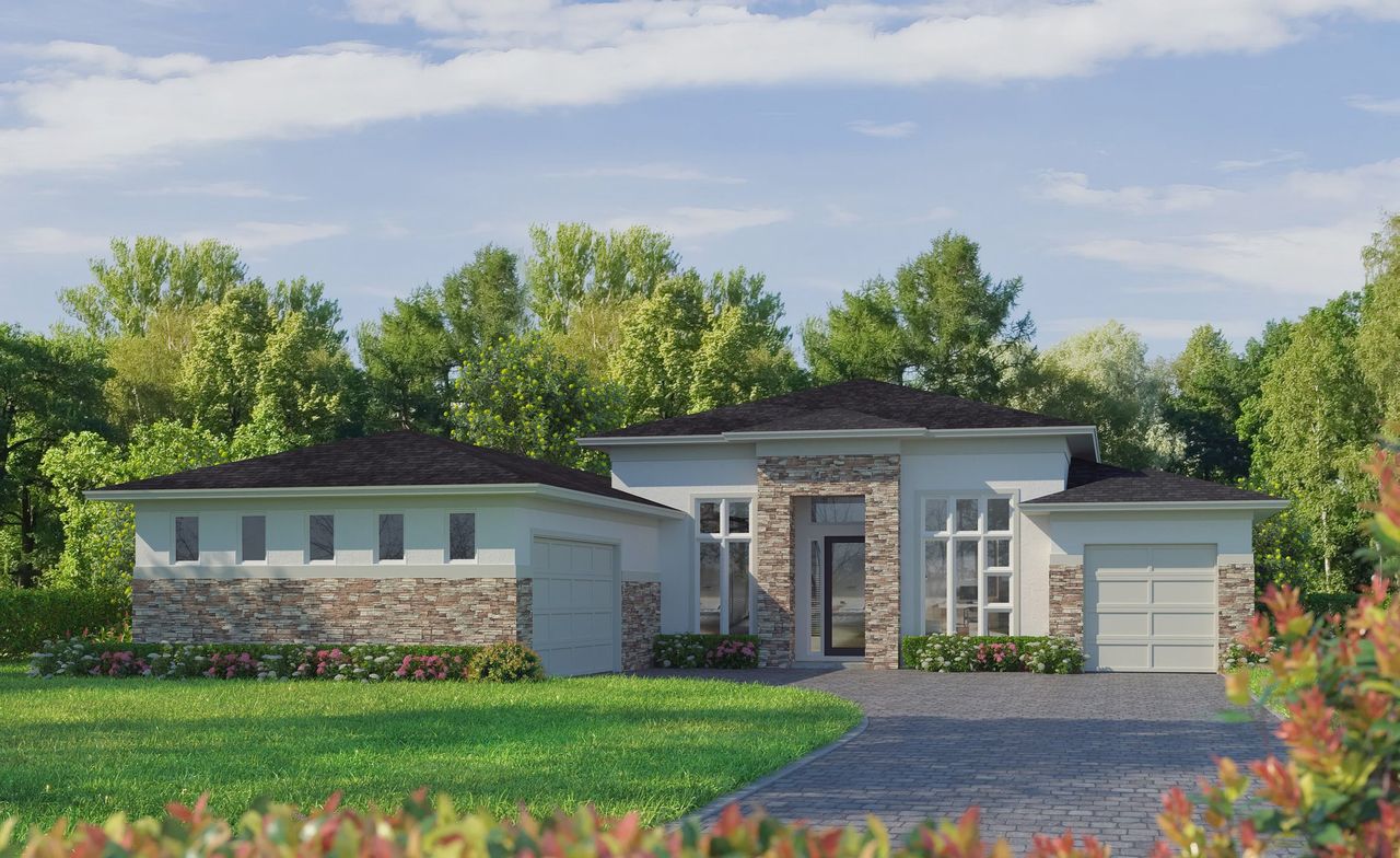 Representative exterior photo of a completed home built from the Kelli by ICI Homes in Wellen Park, Venice, FL (Image 2).