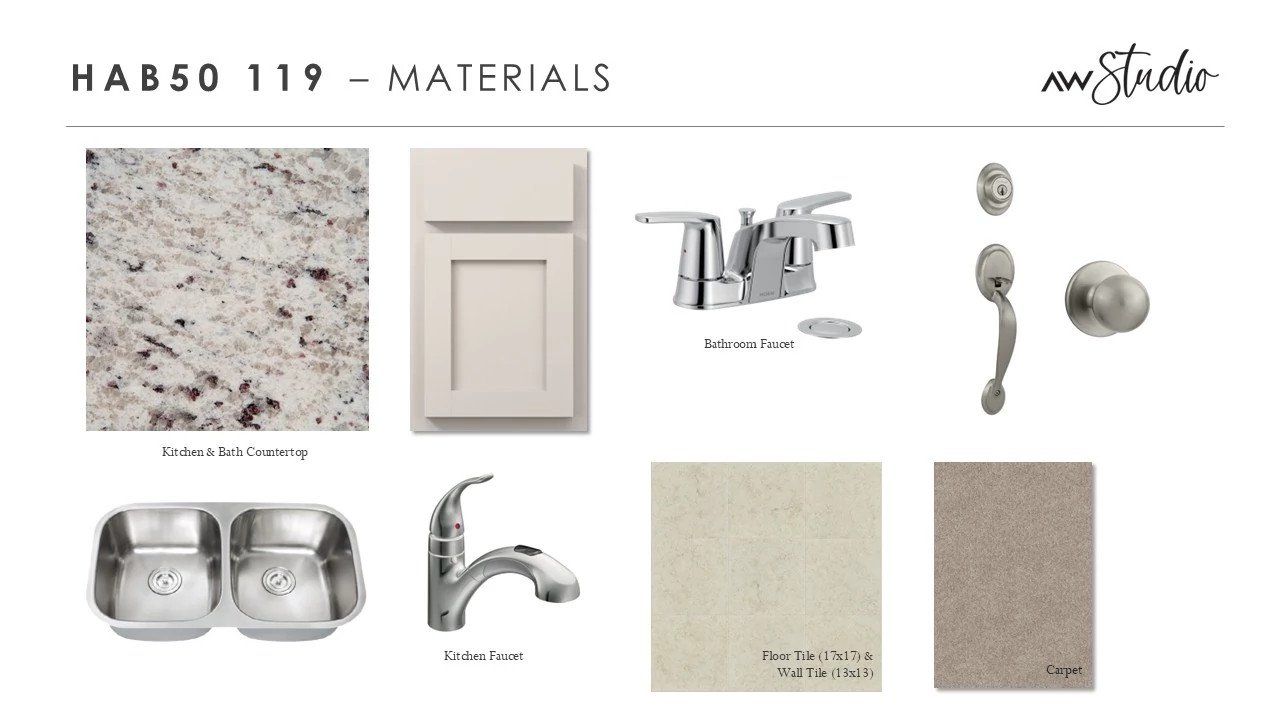Sample of building materials used in homes in Hawks Run, Kissimmee (Image 2).
