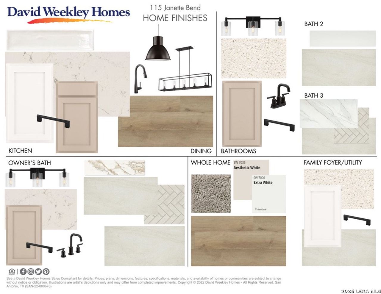 Sample of building materials used in homes in Megans Landing – Half-Acre Homesites, Castroville (Image 2).