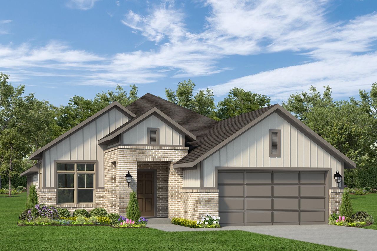 Representative exterior photo of a completed home built from the The Aspen by Autograph Homes in Aldeana, Bonney, TX (Image 2). Representative exterior photo of a completed home built from the The Aspen by Autograph Homes in Aldeana, Bonney, TX (Image 2).