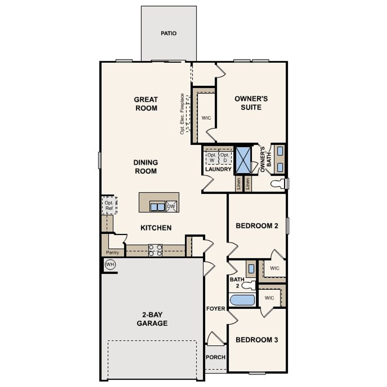 2D floor plan layout of this home in Meadow Creek Village, Locust, NC (Image 2). 2D floor plan layout of this home in Meadow Creek Village, Locust, NC (Image 2).