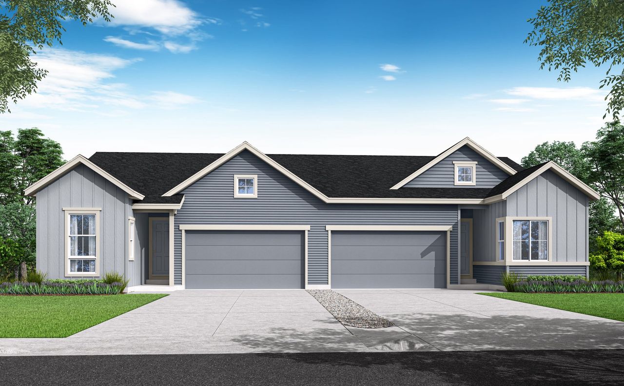 Representative exterior photo of a completed home built from the 3401 by Tri Pointe Homes in Westside Crossing, Berthoud, CO (Image 2).