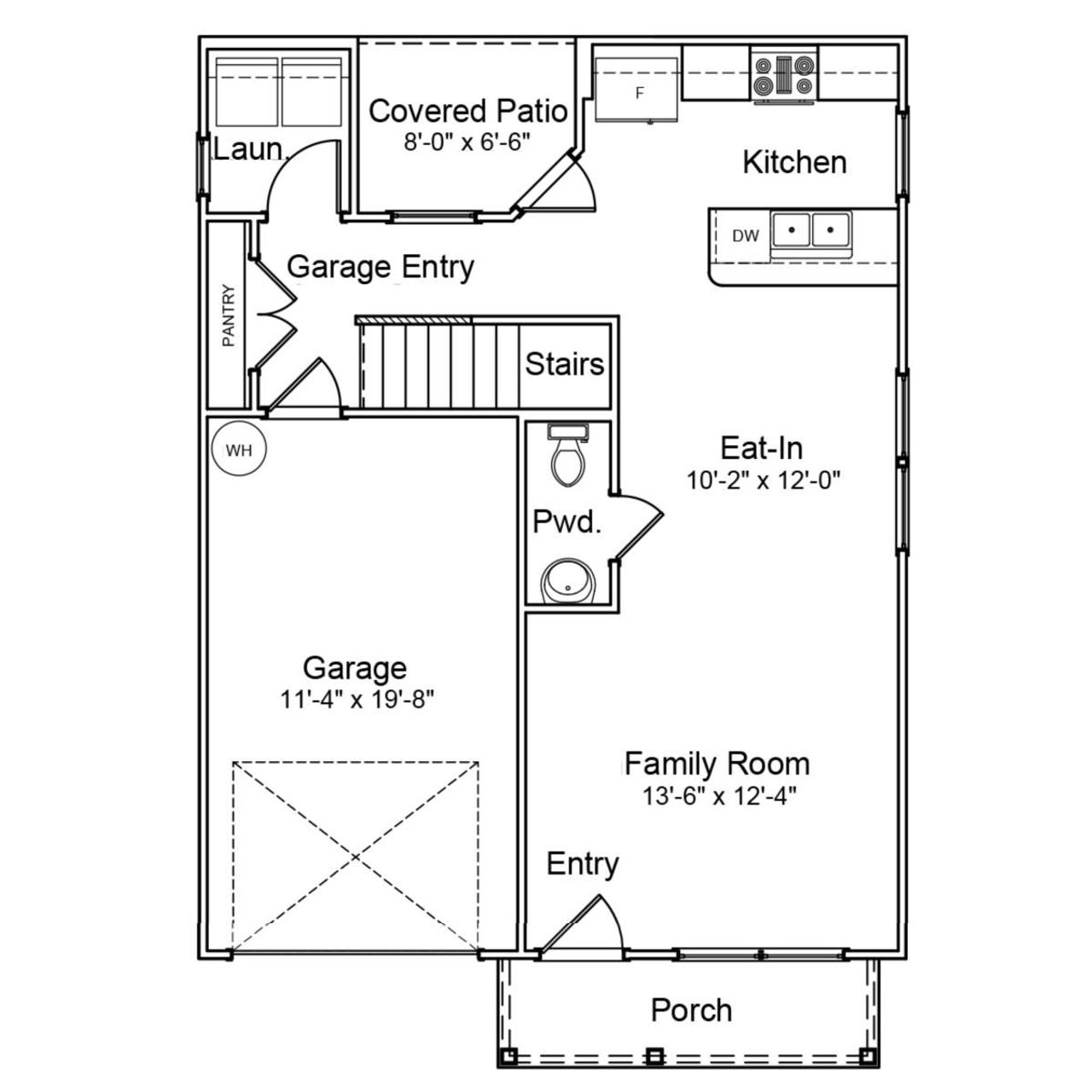 2D floor plan layout of this home in Evergreen, Spartanburg, SC (Image 2).