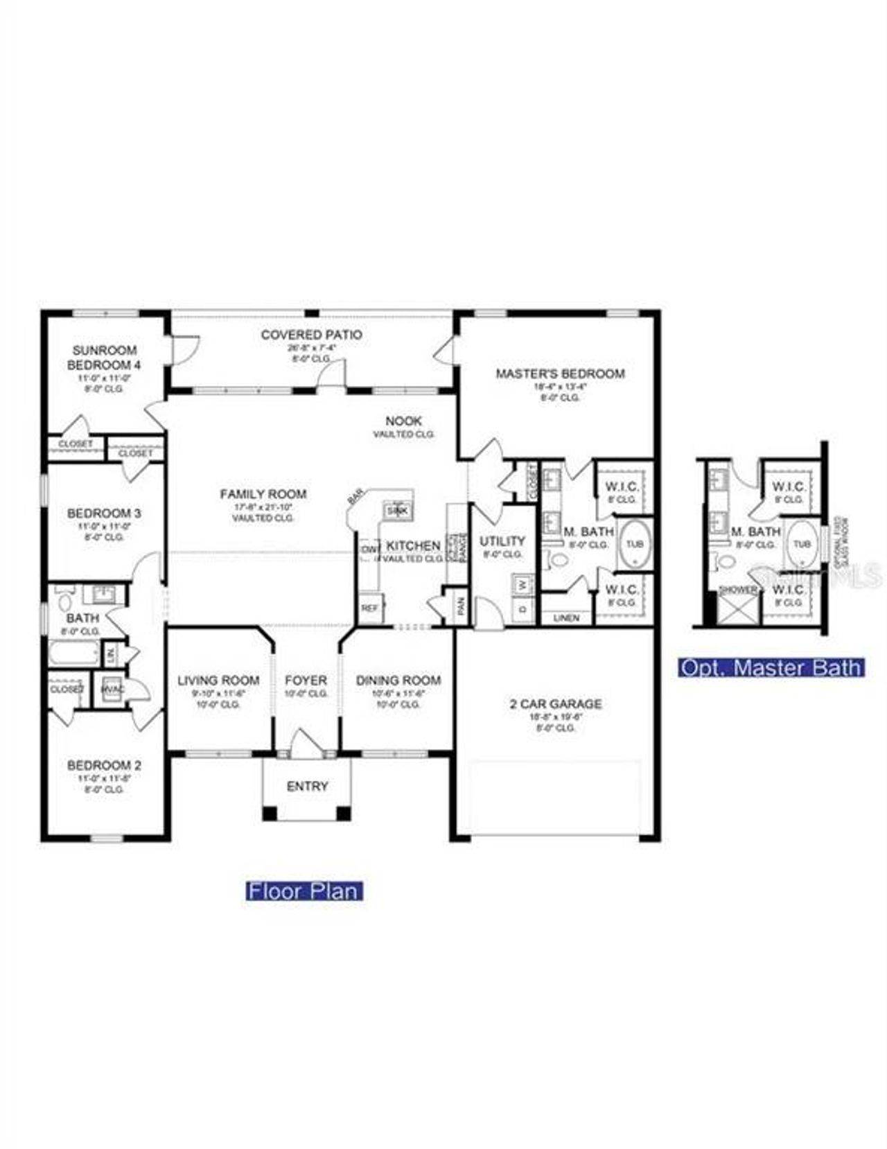 2D floor plan layout of this home in Sugarmill Woods, Homosassa, FL (Image 2). 2D floor plan layout of this home in Sugarmill Woods, Homosassa, FL (Image 2).