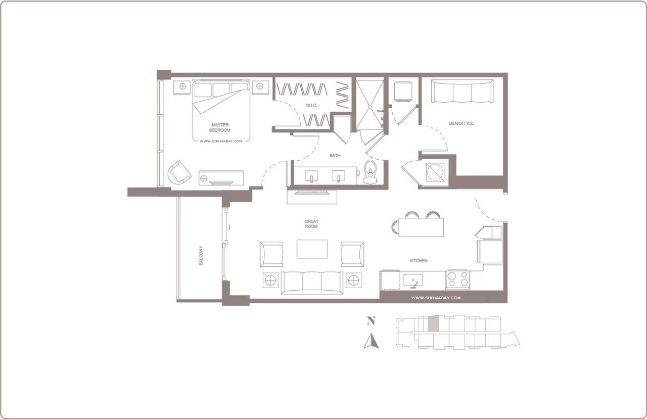 2D floor plan layout for the A2 by Shoma Group in Shoma Bay, North Bay Village, FL (Image 2). 2D floor plan layout for the A2 by Shoma Group in Shoma Bay, North Bay Village, FL (Image 2).