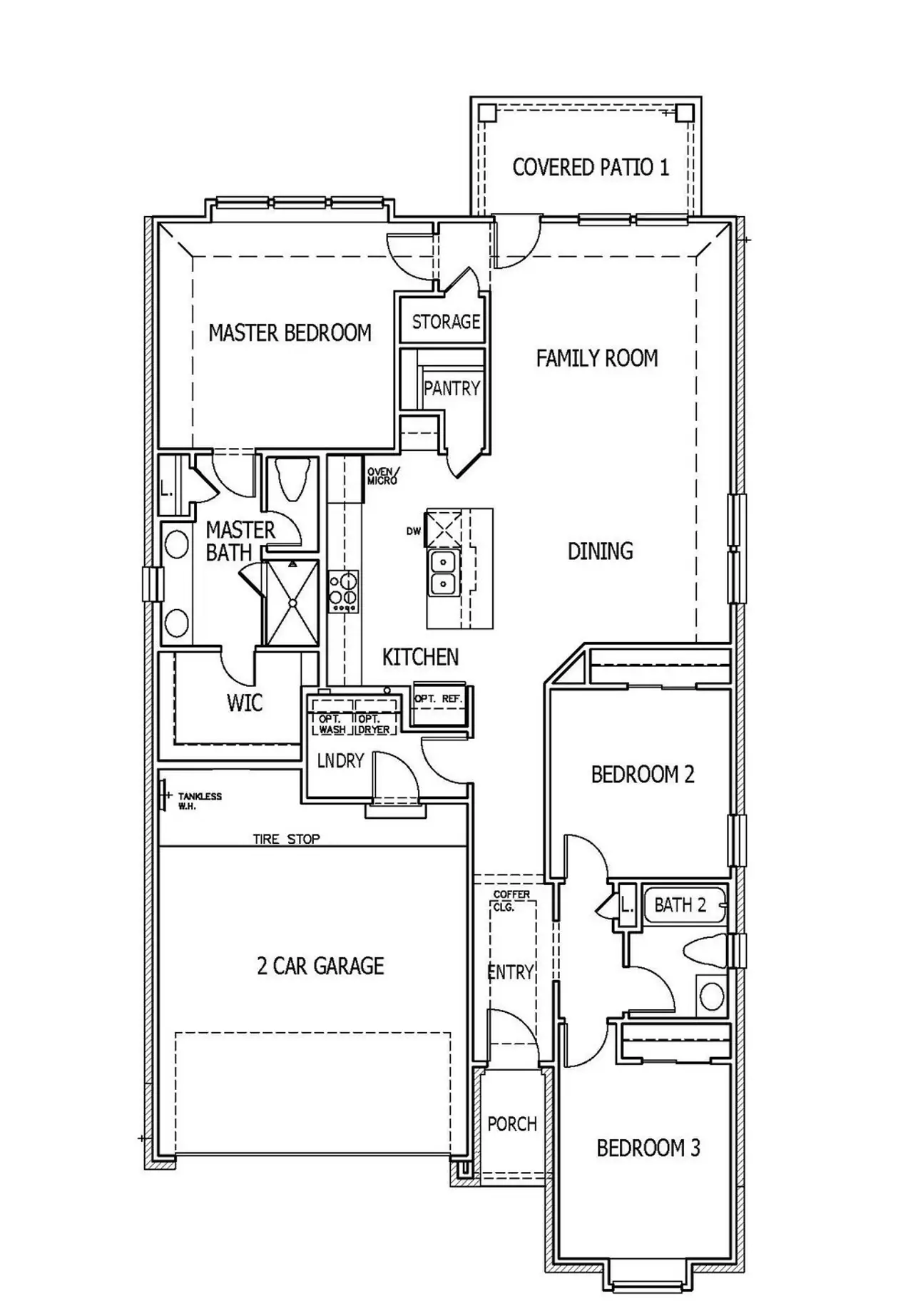 2D floor plan layout of this home in Flora, Hutto, TX (Image 2).