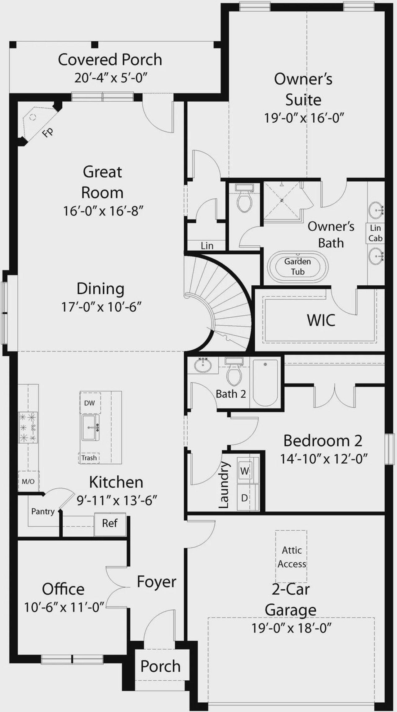 2D floor plan layout for the Eastern by St. Vincent Homes in Waterscape, Royse City, TX (Image 2).