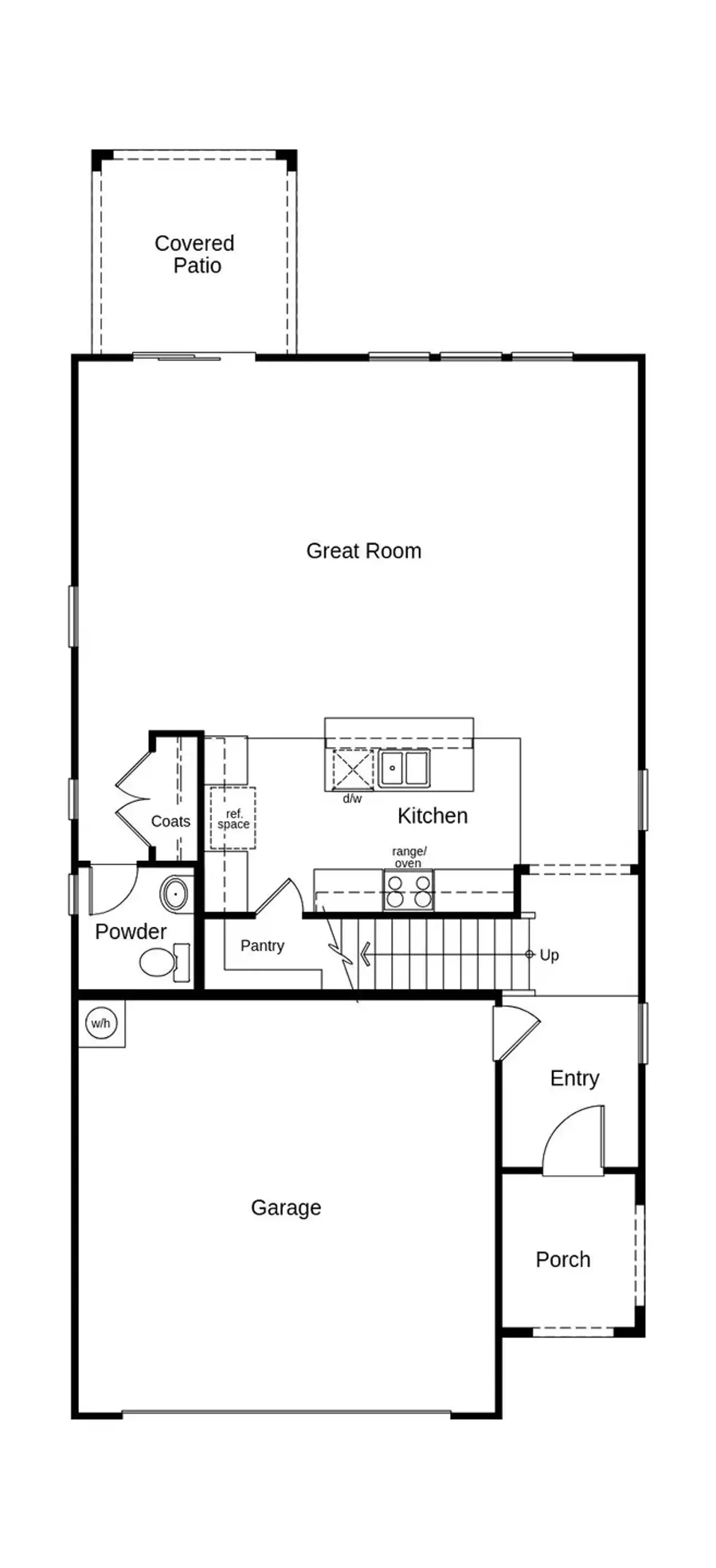 2D floor plan layout of this home in Skyline Village Prelude, San Tan Valley, AZ (Image 2).