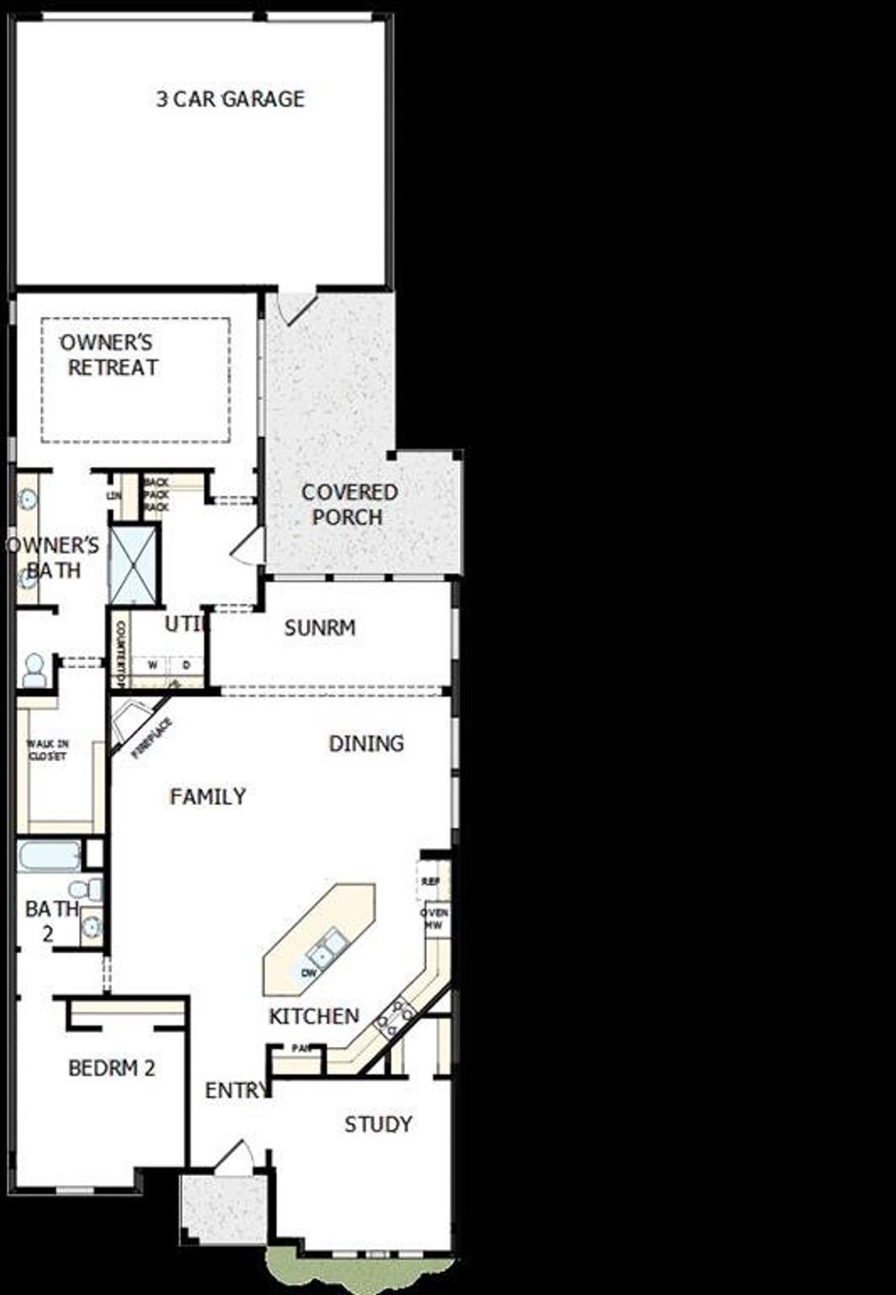 2D floor plan layout of this home in Elements at Viridian - Signature Series, Arlington, TX (Image 2). 2D floor plan layout of this home in Elements at Viridian - Signature Series, Arlington, TX (Image 2).