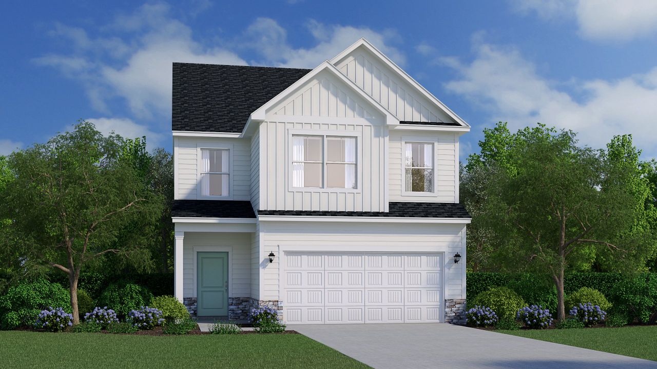 Representative exterior photo of a completed home built from the Perth Plan by Veranda Homes in Cambridge Farms, Clinton, SC (Image 2).