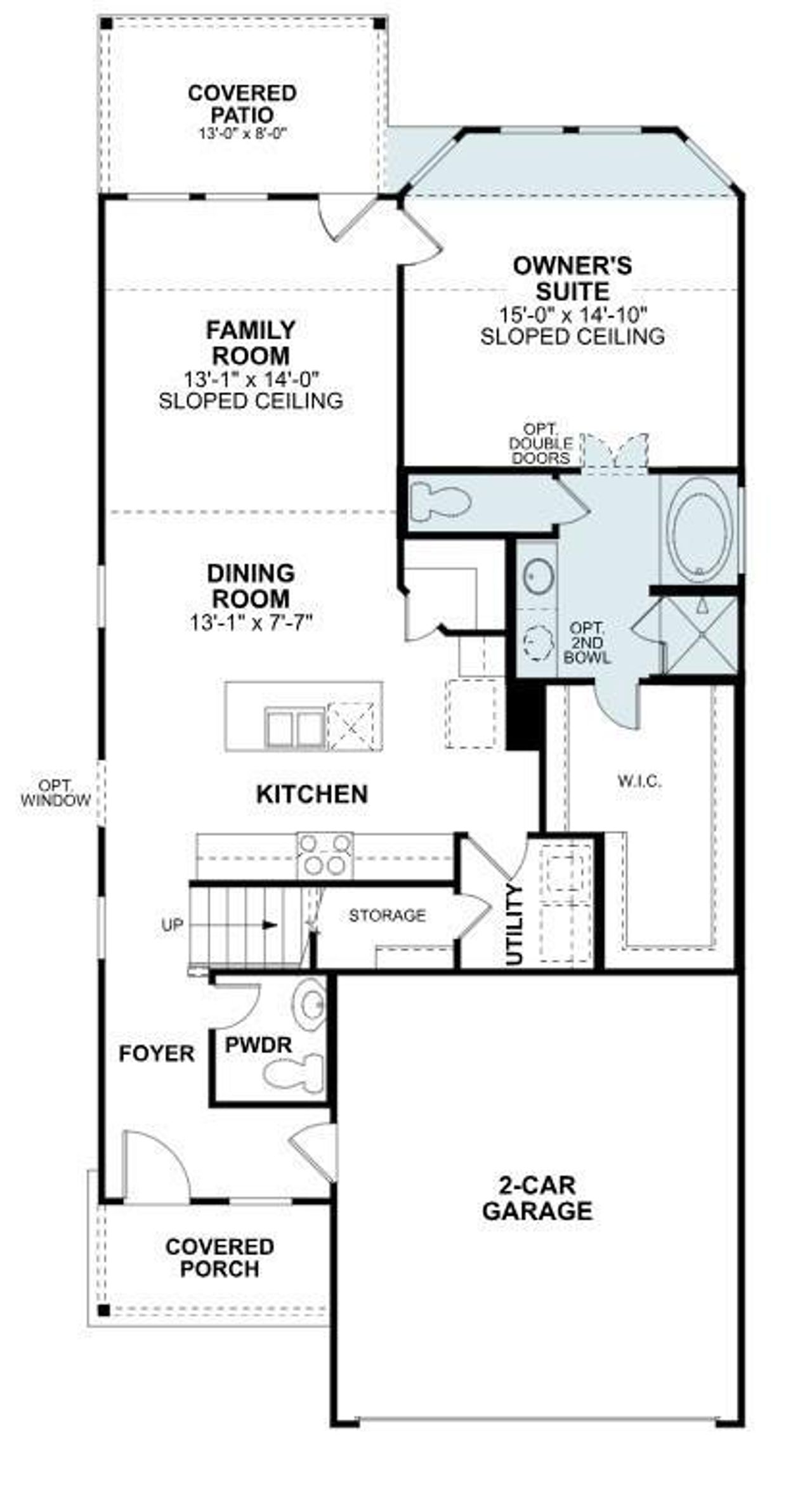 2D floor plan layout of this home in Magnolia Ridge, Magnolia, TX (Image 2).