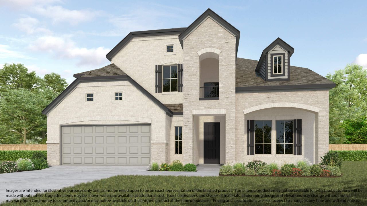 Representative exterior photo of a completed home built from the Plan 672 by Long Lake Ltd. in Morton Creek Ranch, Katy, TX (Image 2).
