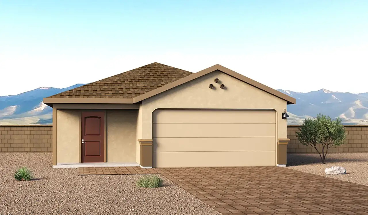 Representative exterior photo of a completed home built from the Cedar - T30C by D.R. Horton in Red Rock Village, Red Rock, AZ (Image 2).