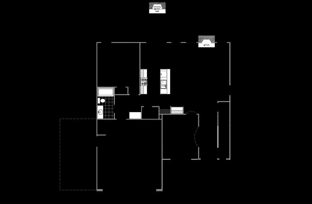 2D floor plan layout for the Tortuga by Designer Homes of Georgia in Austin Heights, North Augusta, SC (Image 2).