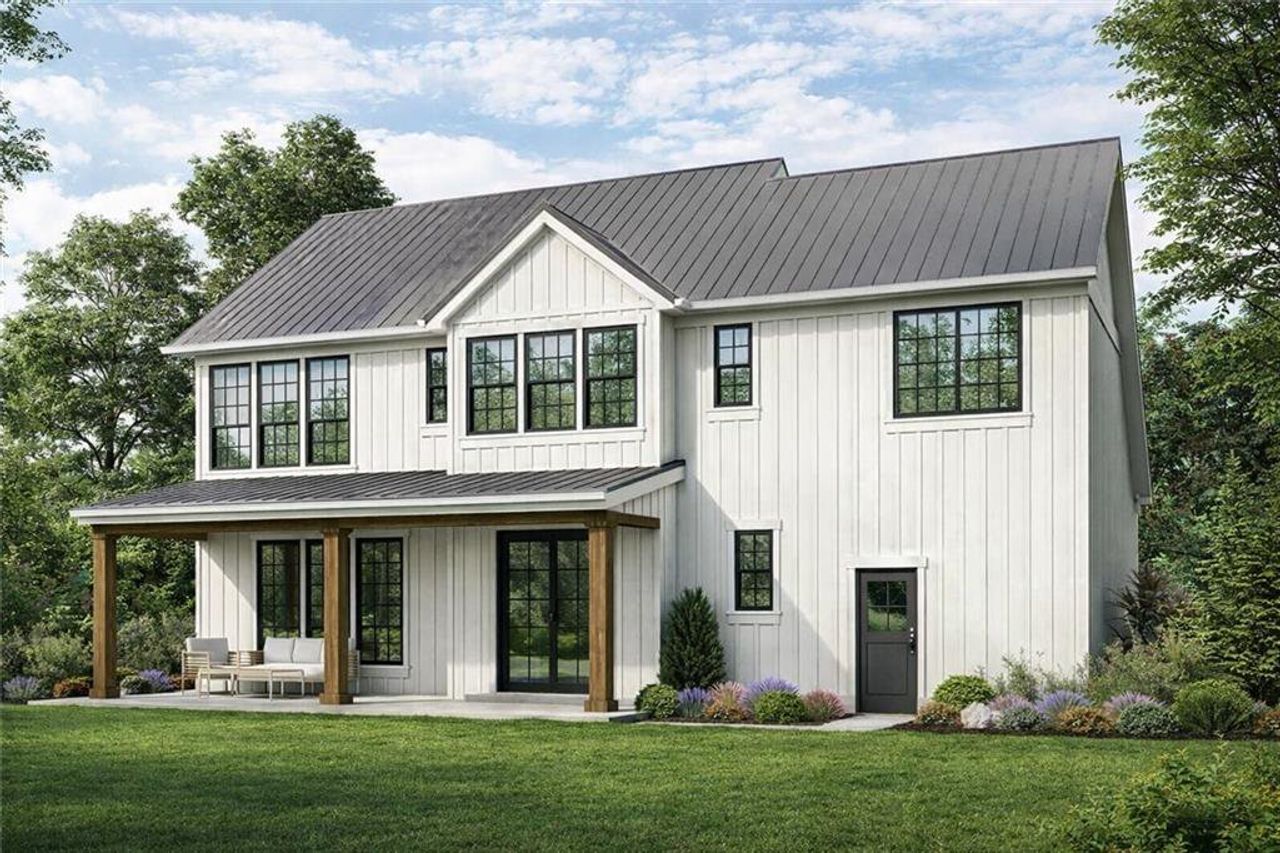 Front exterior of a new home in , Cumming, GA, highlighting curb appeal (Image 2).