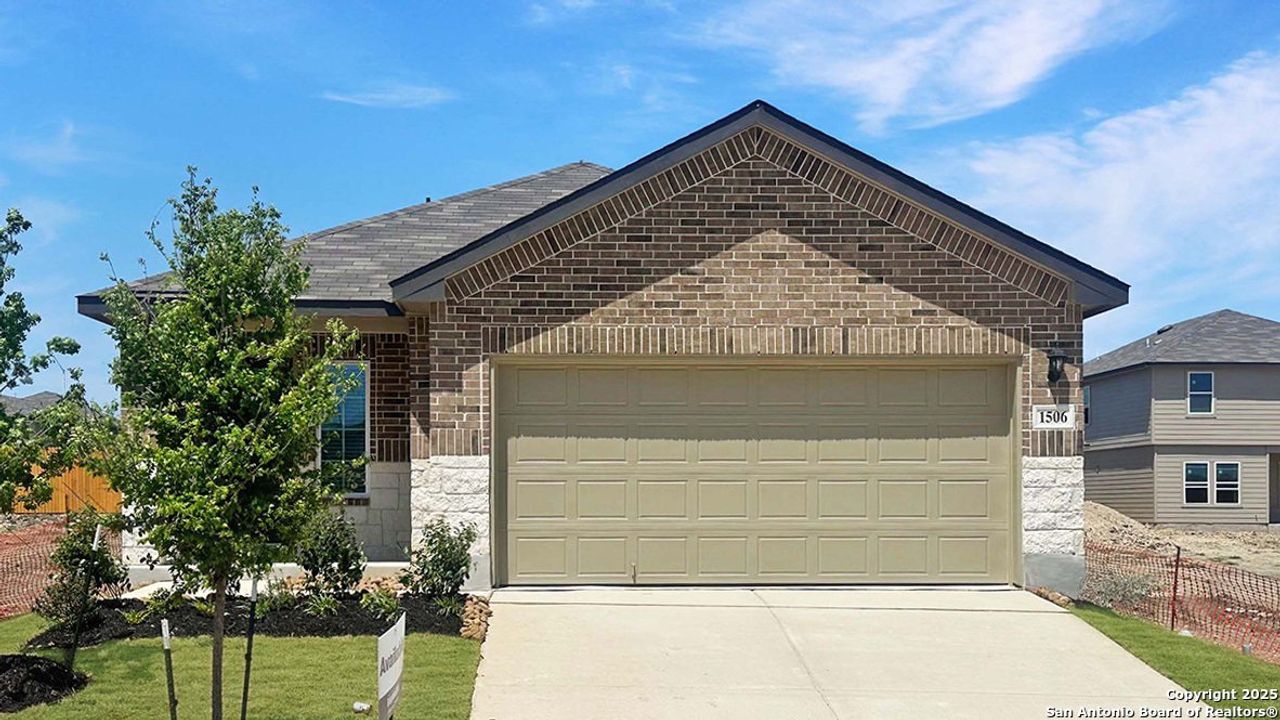 Front exterior of a new home in Winding Creek, Canyon Lake, TX, highlighting curb appeal (Image 2).