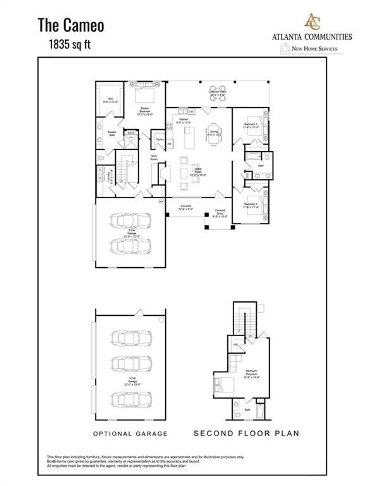 2D floor plan layout of this home in , Ellijay, GA (Image 2).