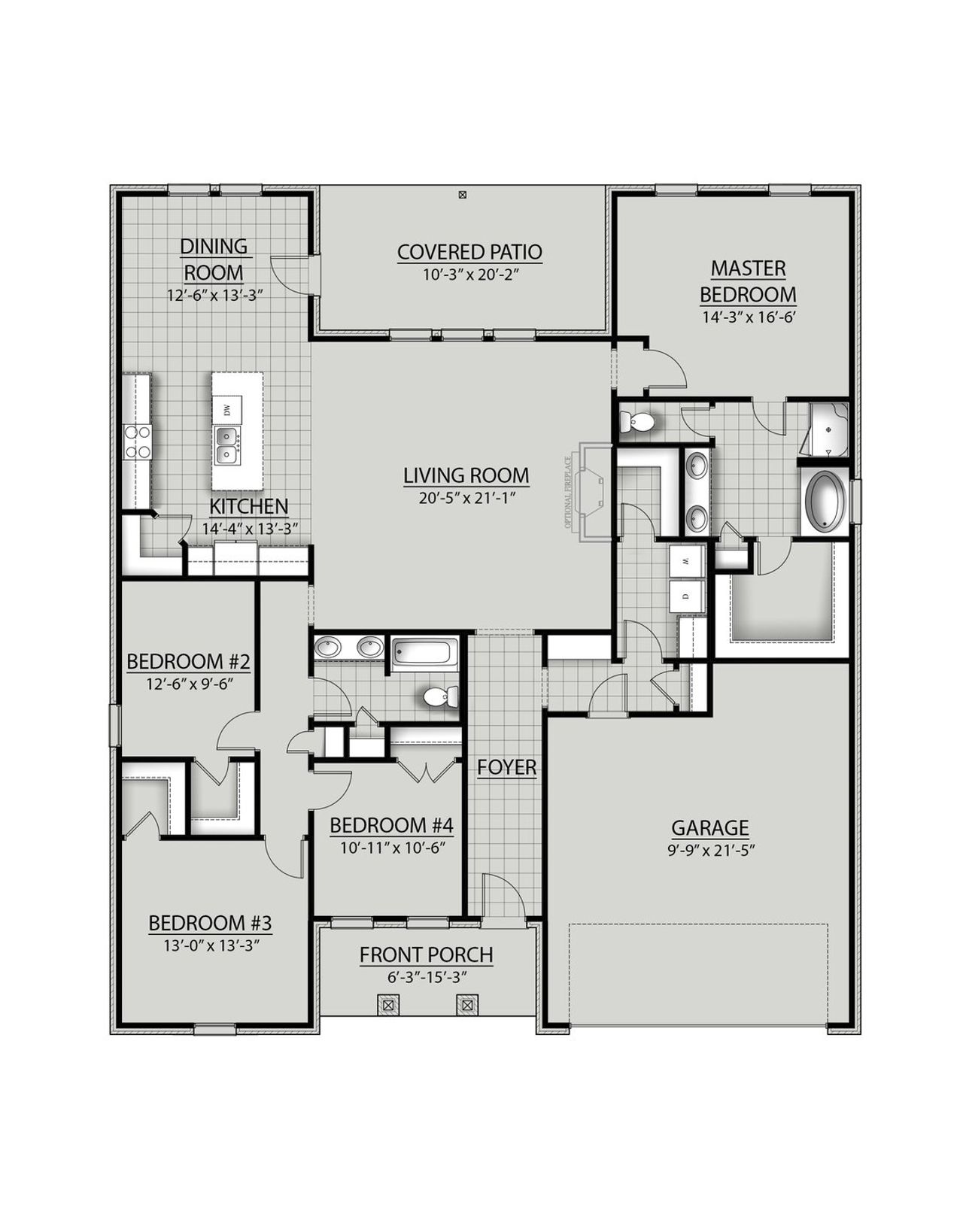 2D floor plan layout for the Covenant III H by DSLD Homes in Longleaf, Lumberton, TX (Image 2). 2D floor plan layout for the Covenant III H by DSLD Homes in Longleaf, Lumberton, TX (Image 2).