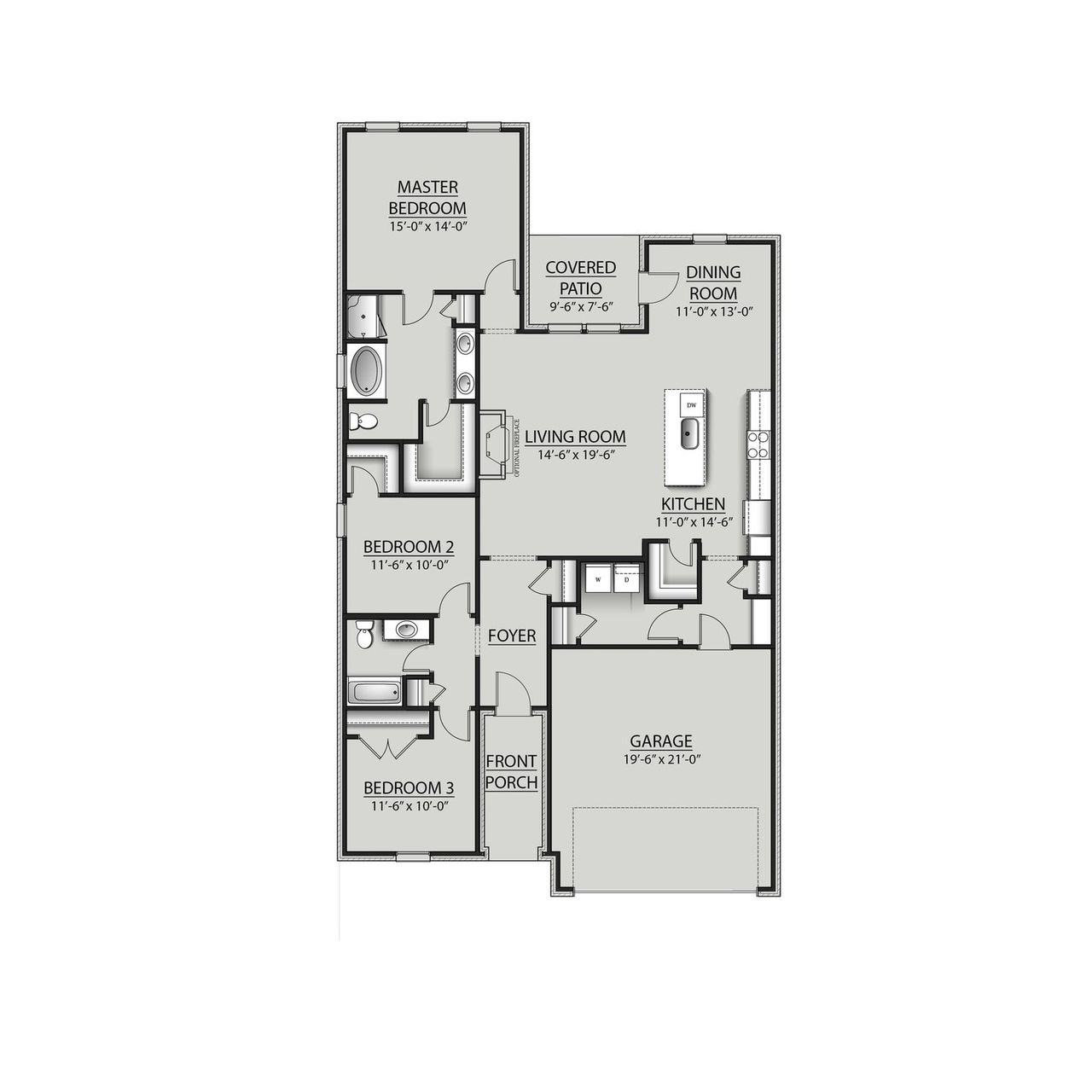 2D floor plan layout for the Nolana IV B by DSLD Homes in Sentinel Ridge, Pace, FL (Image 2).