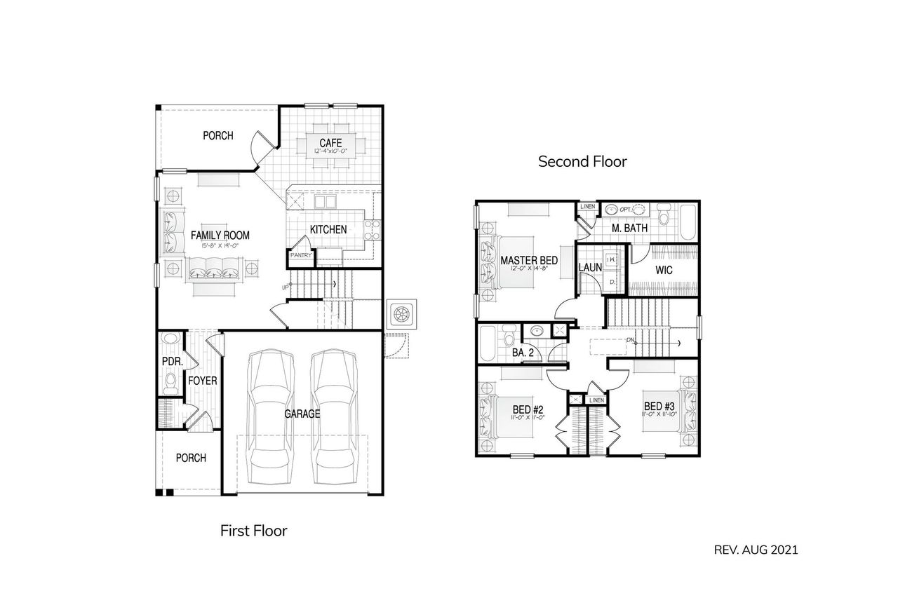 2D floor plan layout of this home in Founder's Park, Summerville, SC (Image 2).