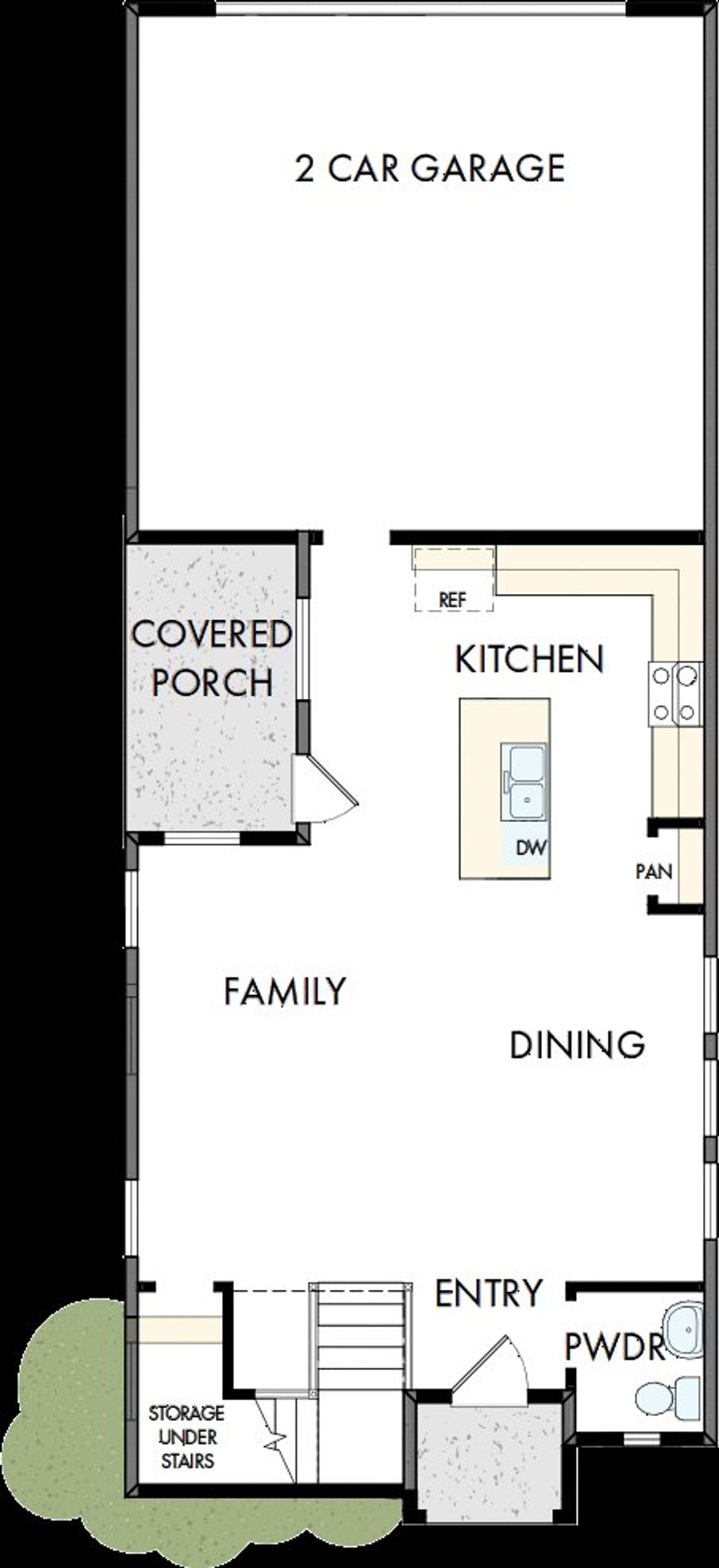 2D floor plan layout of this home in Painted Tree Woodland West – Cottages, McKinney, TX (Image 2).