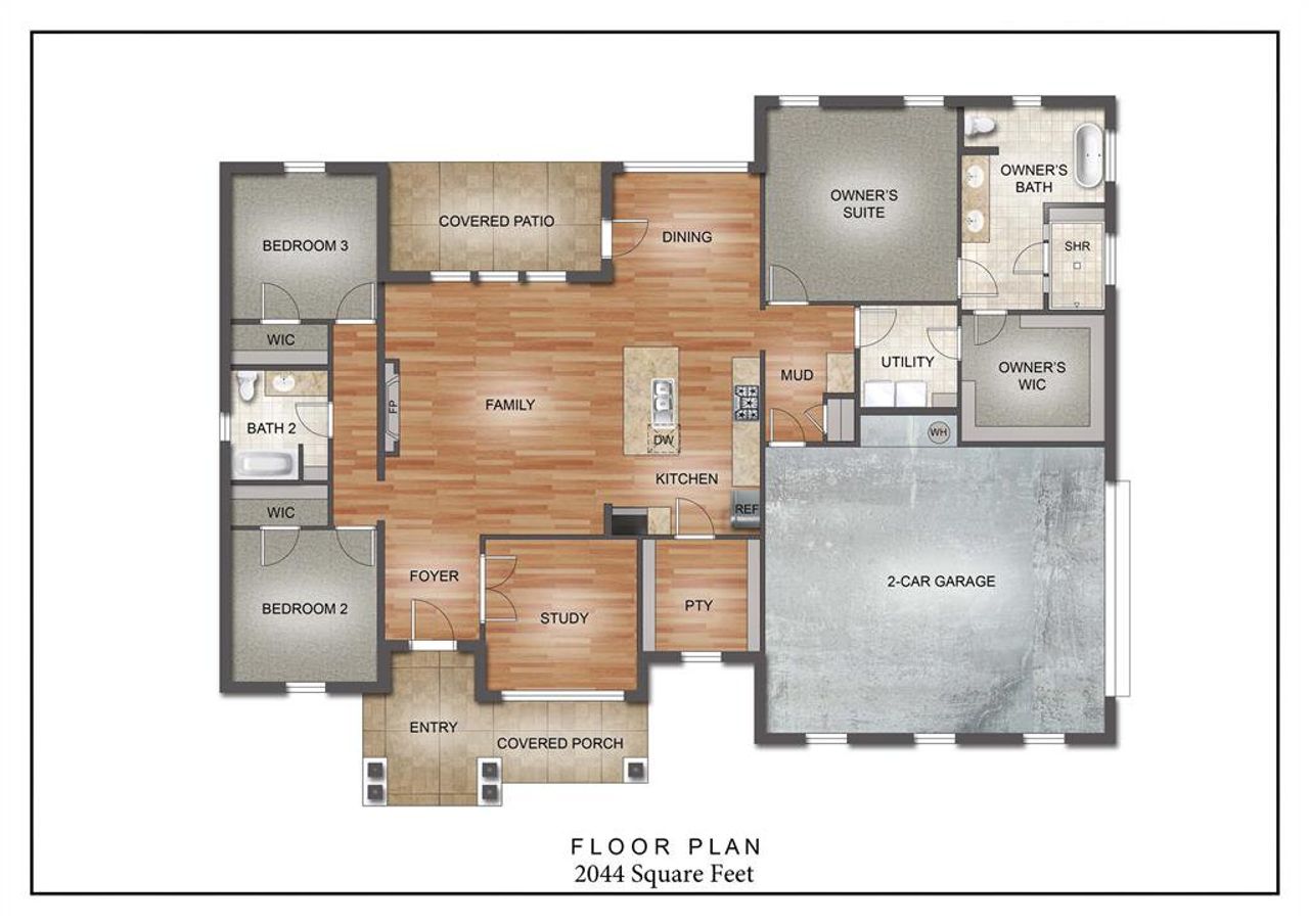 2D floor plan layout of this home in , Springtown, TX (Image 2).