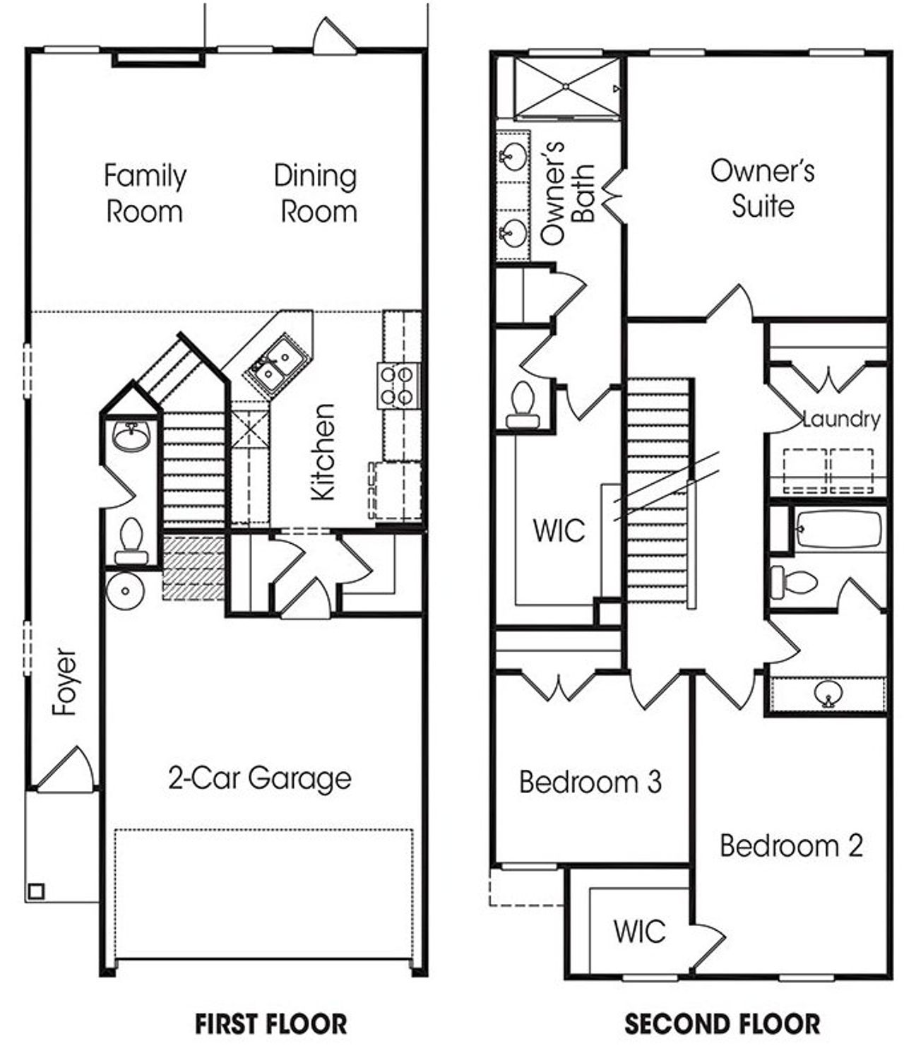 2D floor plan layout for the The Rabun by Venture Communities in Longview Run, Decatur, GA (Image 2). 2D floor plan layout for the The Rabun by Venture Communities in Longview Run, Decatur, GA (Image 2).