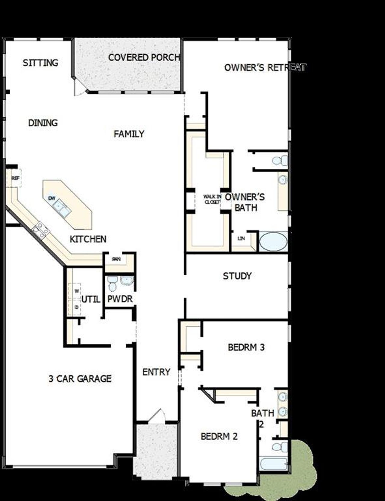 2D floor plan layout of this home in Myrtle Creek, Waxahachie, TX (Image 2). 2D floor plan layout of this home in Myrtle Creek, Waxahachie, TX (Image 2).