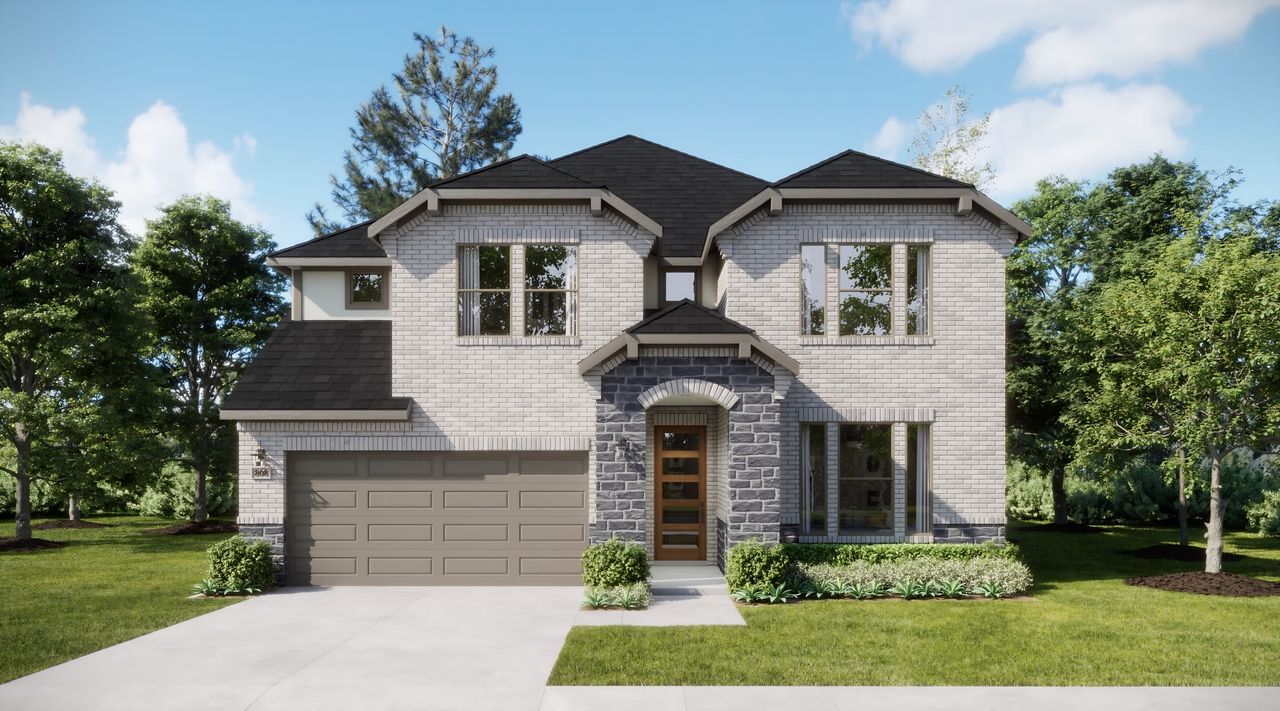 Representative exterior photo of a completed home built from the Canvas by Risewell Homes in Hunters Ridge, Crowley, TX (Image 2).