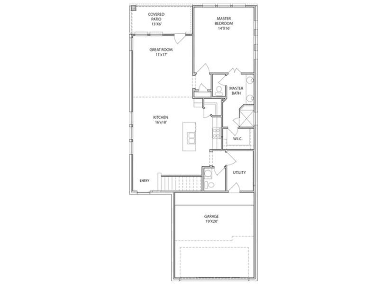 2D floor plan layout of this home in Audubon, Magnolia, TX (Image 2).