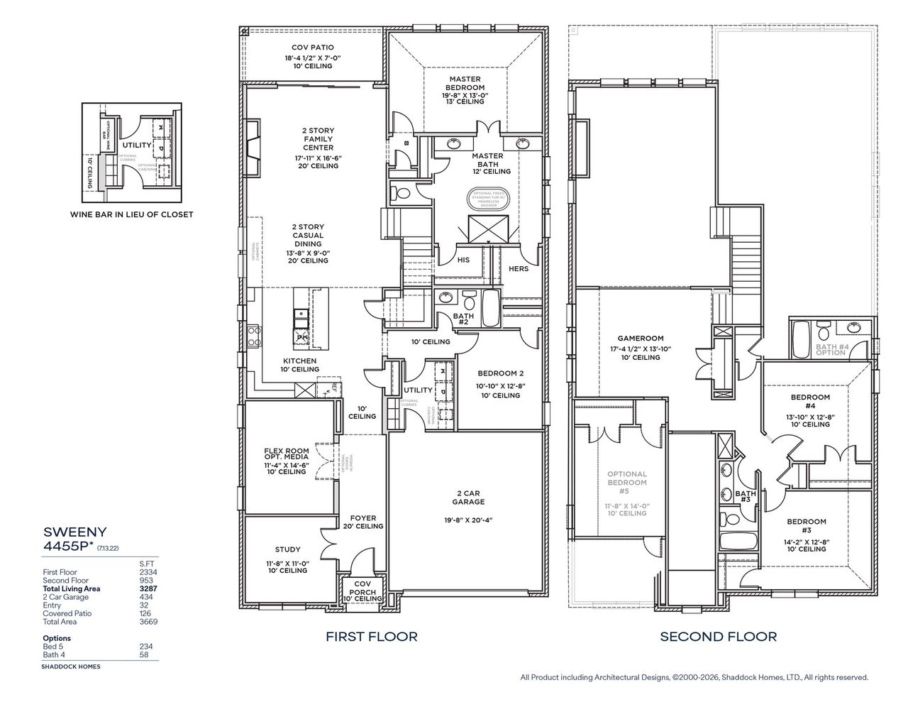 2D floor plan layout of this home in Fields - 50' Lots, Frisco, TX (Image 2).