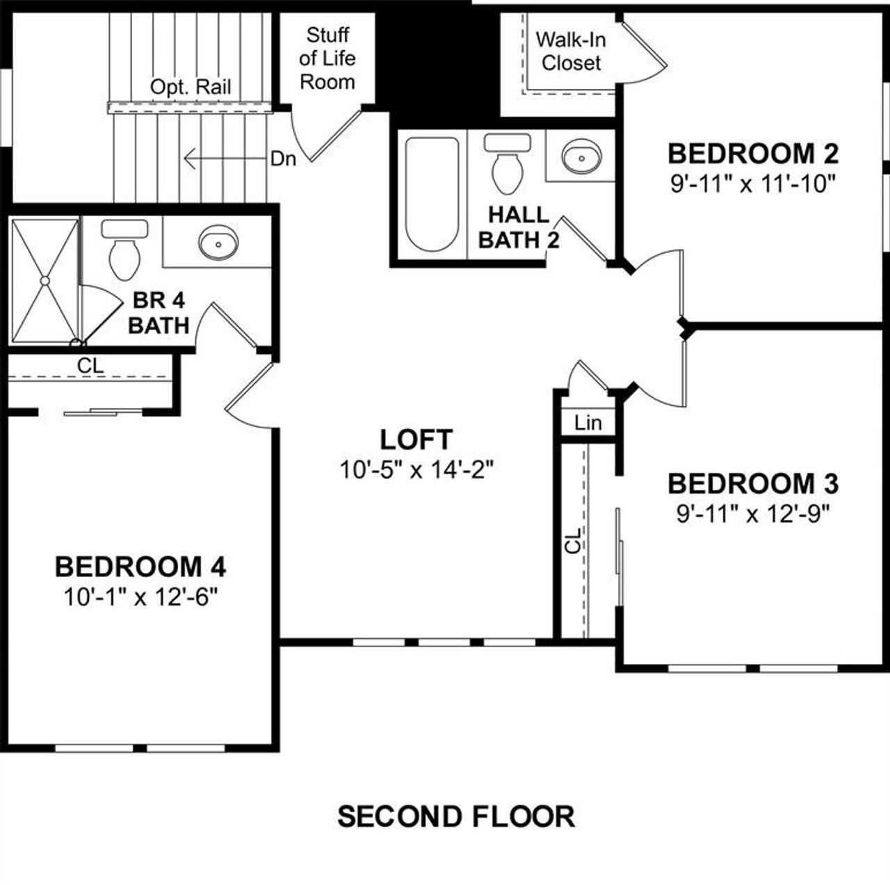 2D floor plan layout of this home in Heritage Ranch, Sherman, TX (Image 2).
